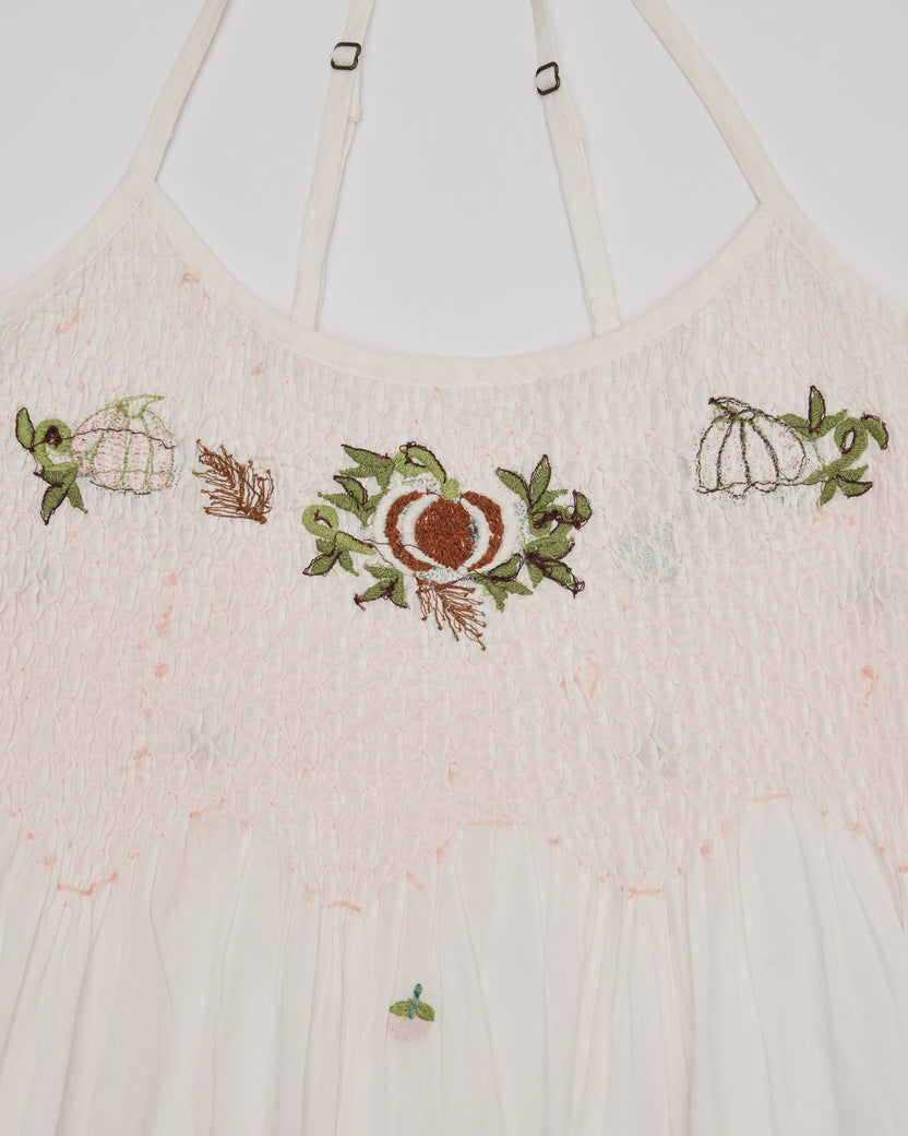 Embroidered Pumpkins - Naya Short Set - Natural
