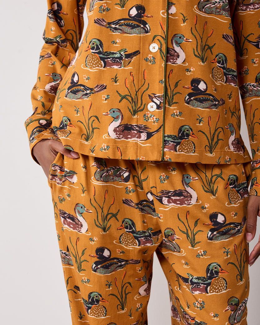Duck Pond - Organic Cotton Modal Knit Long PJ Set - Mustard