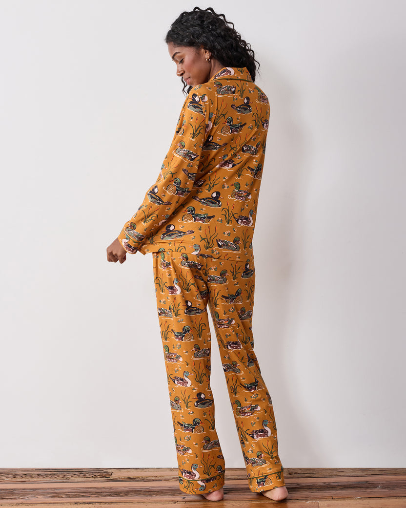 Duck Pond - Organic Cotton Modal Knit Long PJ Set - Mustard