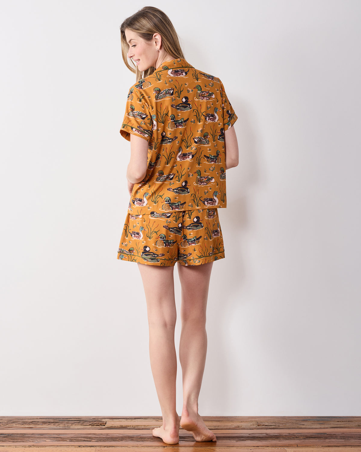 Duck Pond - Organic Cotton Modal Knit Short PJ Set - Mustard