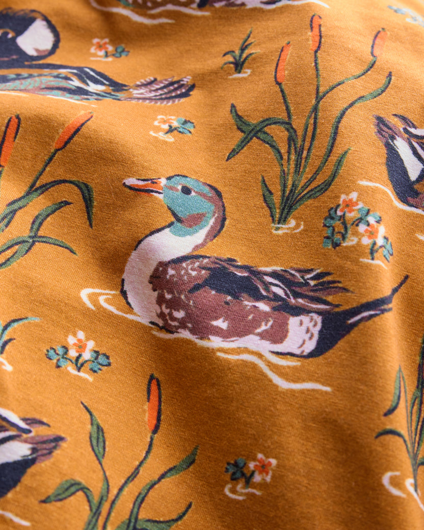Duck Pond - Organic Cotton Modal Knit Long PJ Set - Mustard