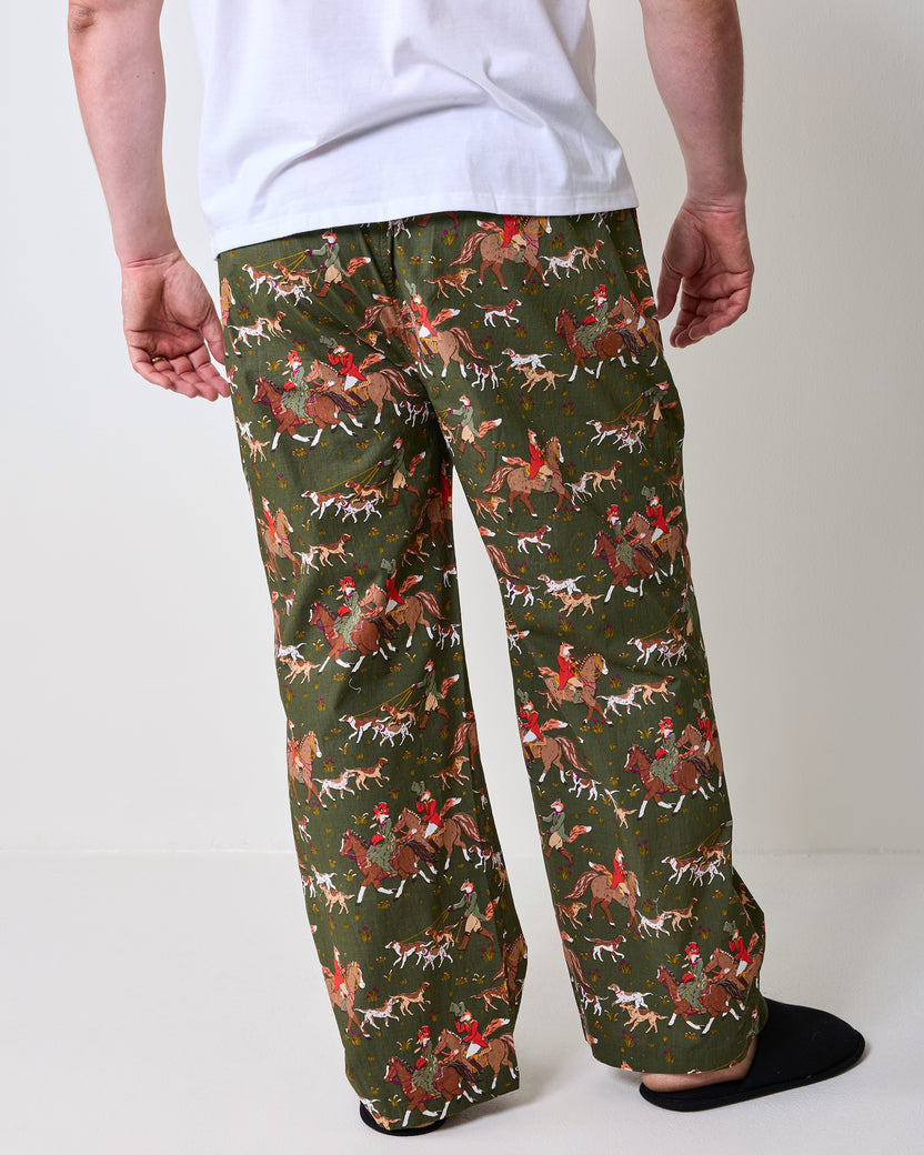 Fox Hunting - Men’s Long PJ Pants - Pine Grove