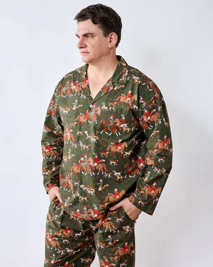 Fox & Hounds - Men's Long PJ Set - Pine Grove