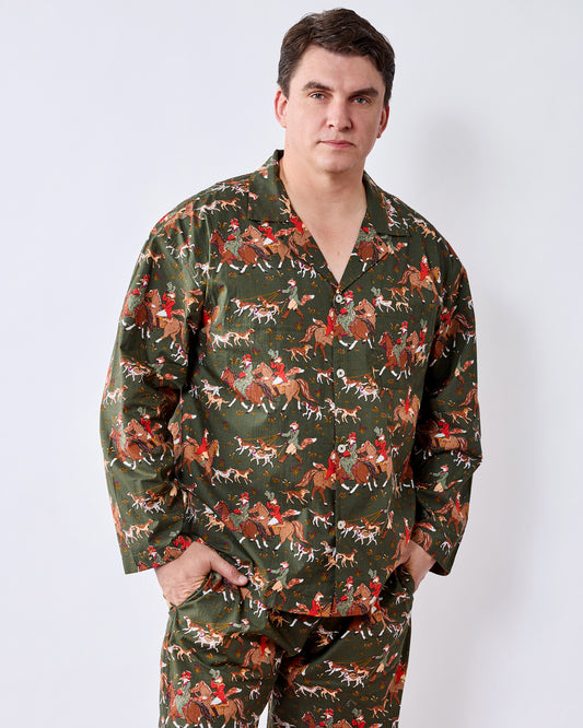 Fox & Hounds - Men's Long PJ Set - Pine Grove