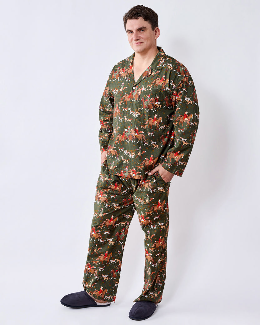 Fox Hunting - Men's Long PJ Set - Pine GroveFeather