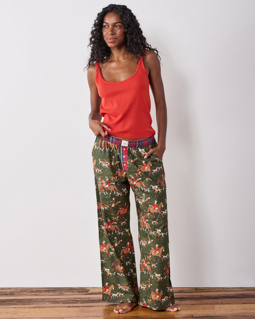 Fox Hunting - Petite Nola PJ Pants - Pine Grove