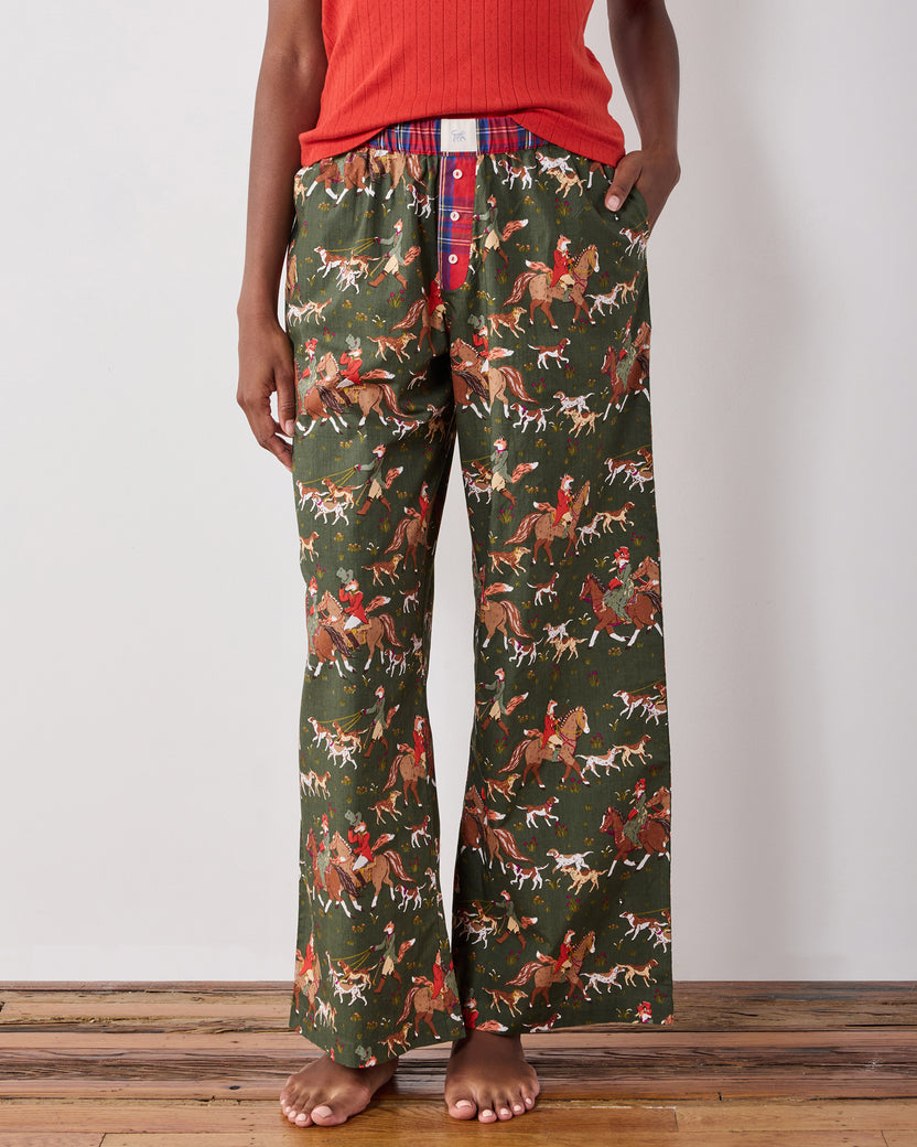 Fox Hunting - Petite Nola PJ Pants - Pine Grove