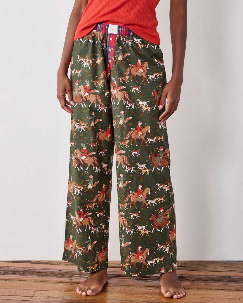 Fox Hunting - Nola PJ Pants - Pine Grove