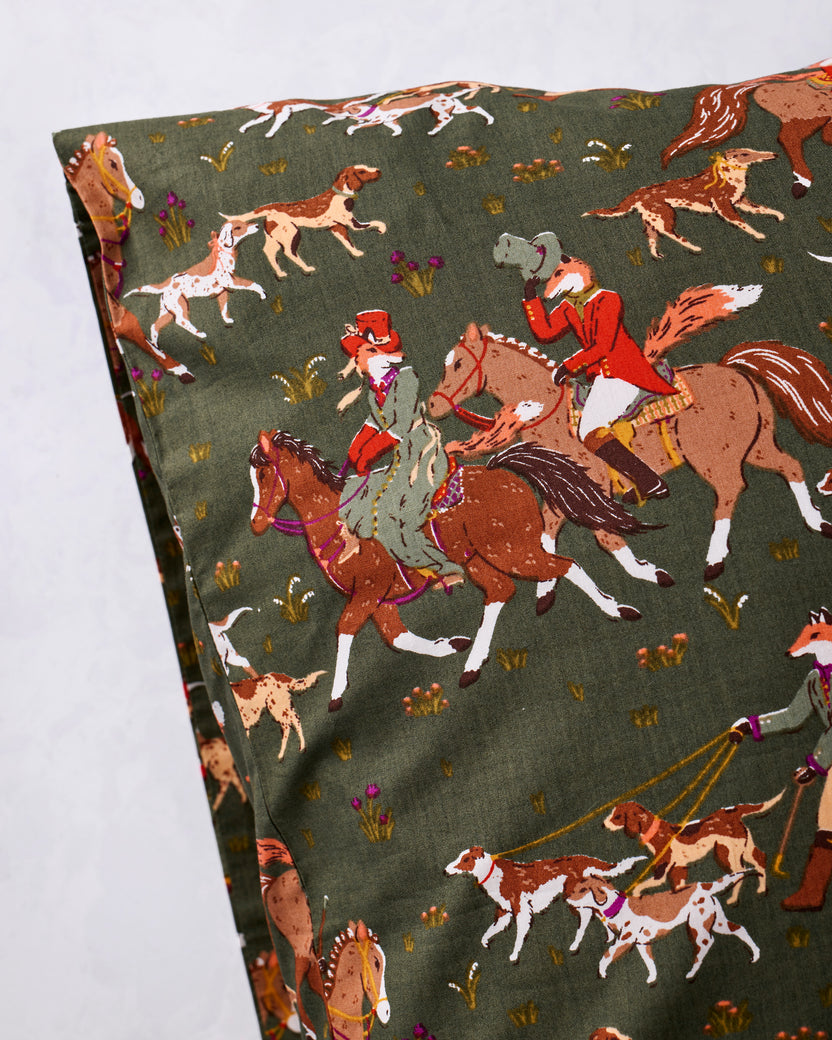 Fox Hunting - Pillowcases Set of 2 - Pine Grove