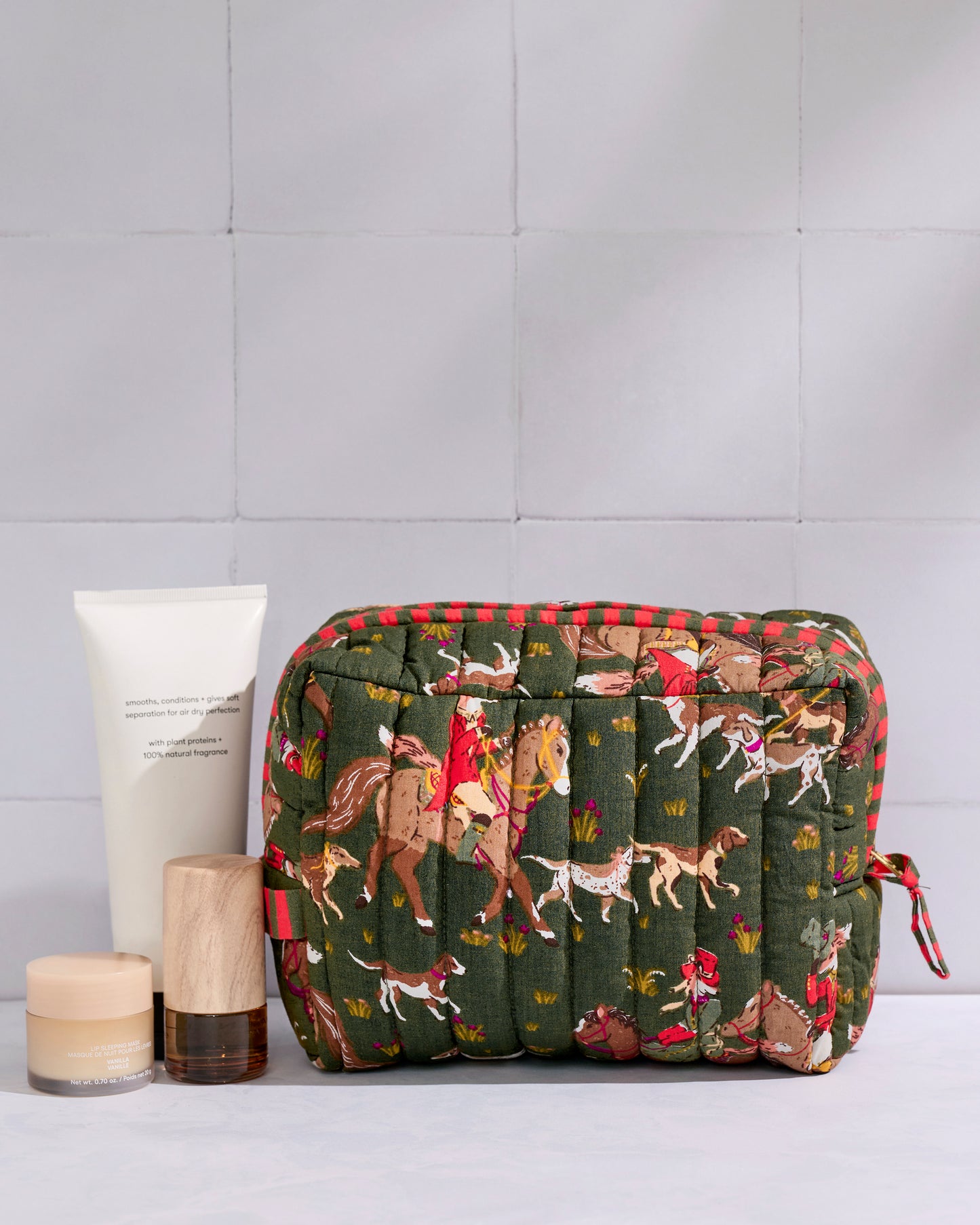 Fox Hunting - Quilted Pouch - Pine Grove