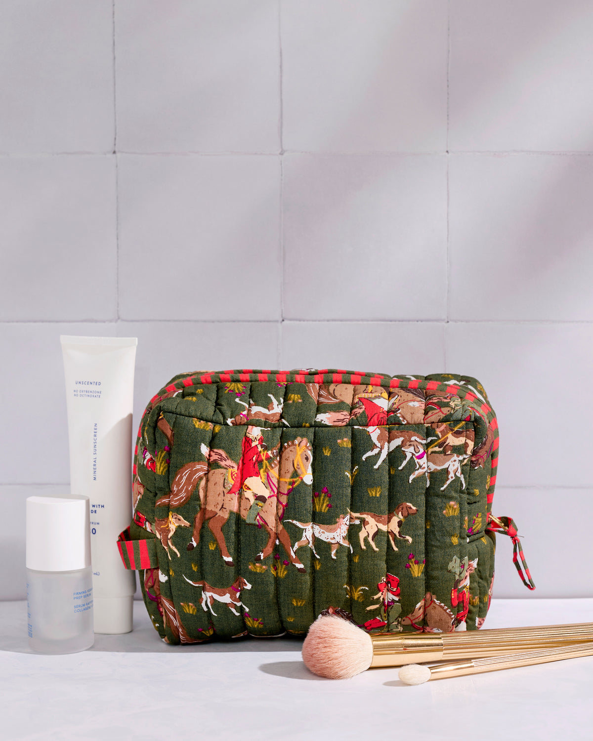 Fox & Hounds - Weekender Bag & Quilted Pouch Bundle - Pine Grove