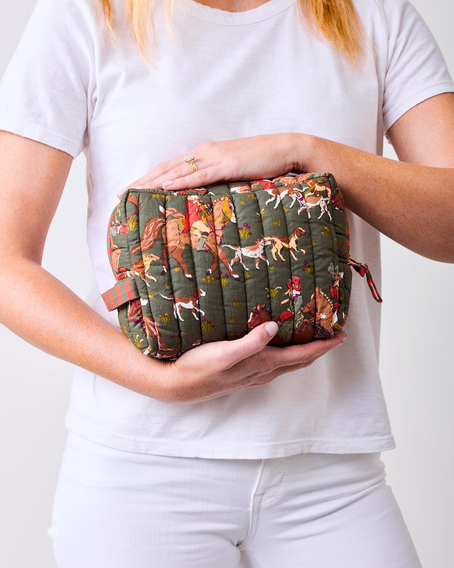 Fox Hunting - Quilted Pouch - Pine Grove