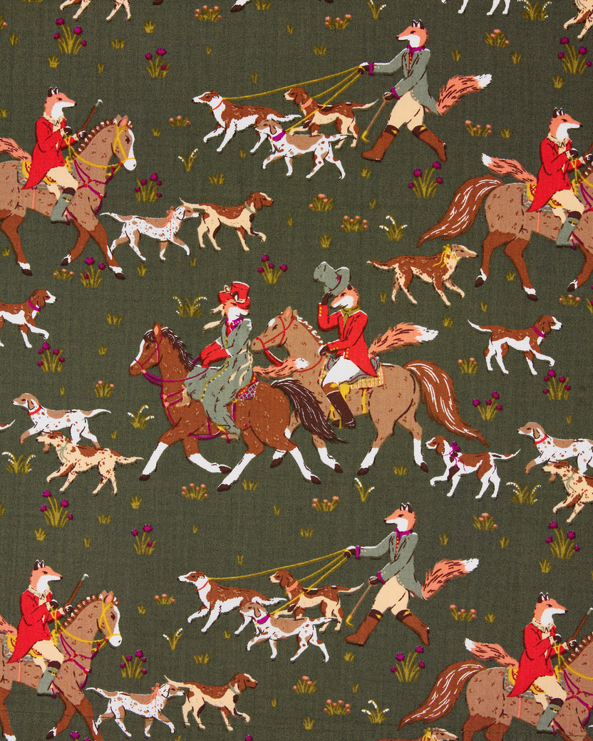 Fox Hunting - Long PJ Set - Pine Grove