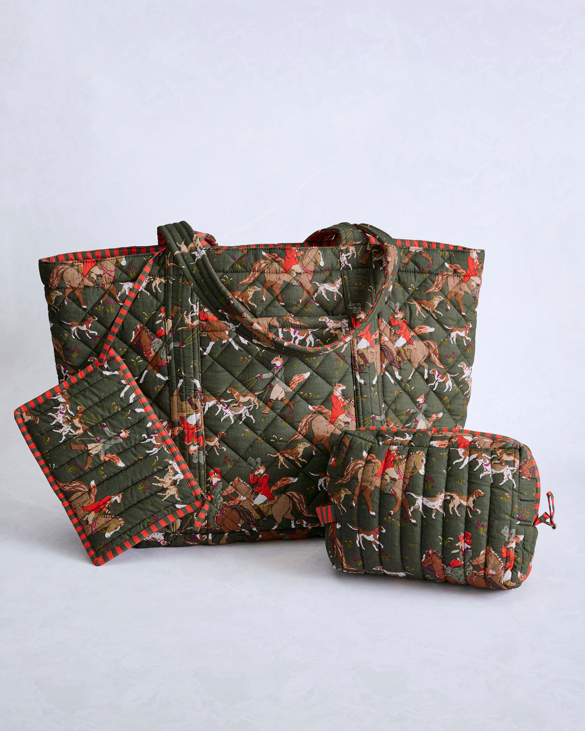 Fox & Hounds - Weekender Bag & Quilted Pouch Bundle - Pine Grove