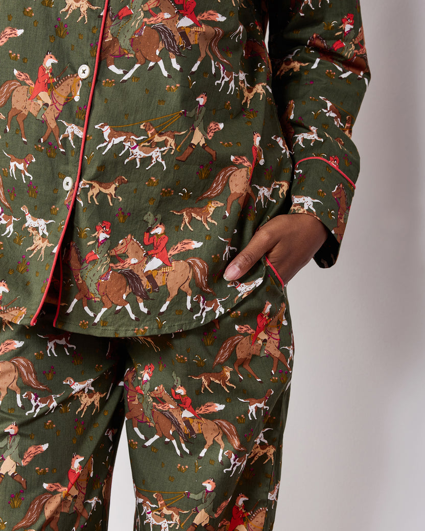Fox Hunting - Long PJ Set - Pine Grove