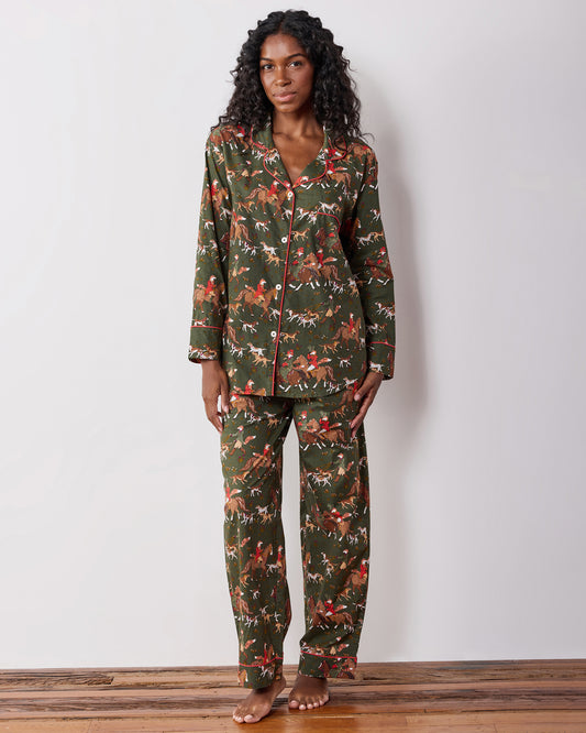 Fox & Hounds - Tall Long PJ Set - Pine Grove