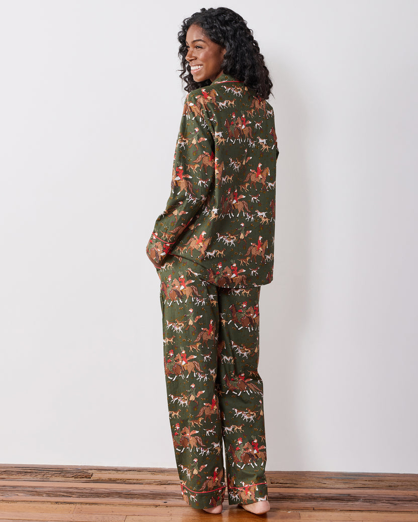 Fox Hunting - Long PJ Set - Pine Grove