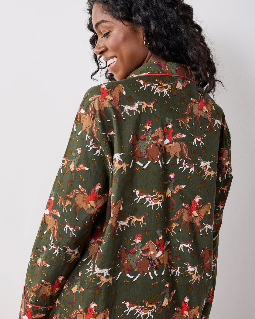 Fox Hunting - Tall Long PJ Set - Pine Grove