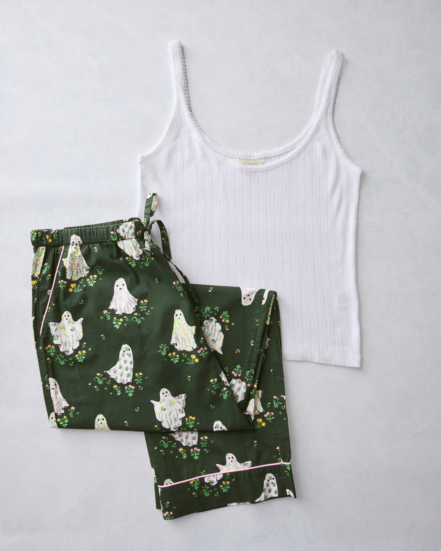 Gardening Ghosts - Long PJ Pants & Esme Tank Bundle - Overgrown Moss
