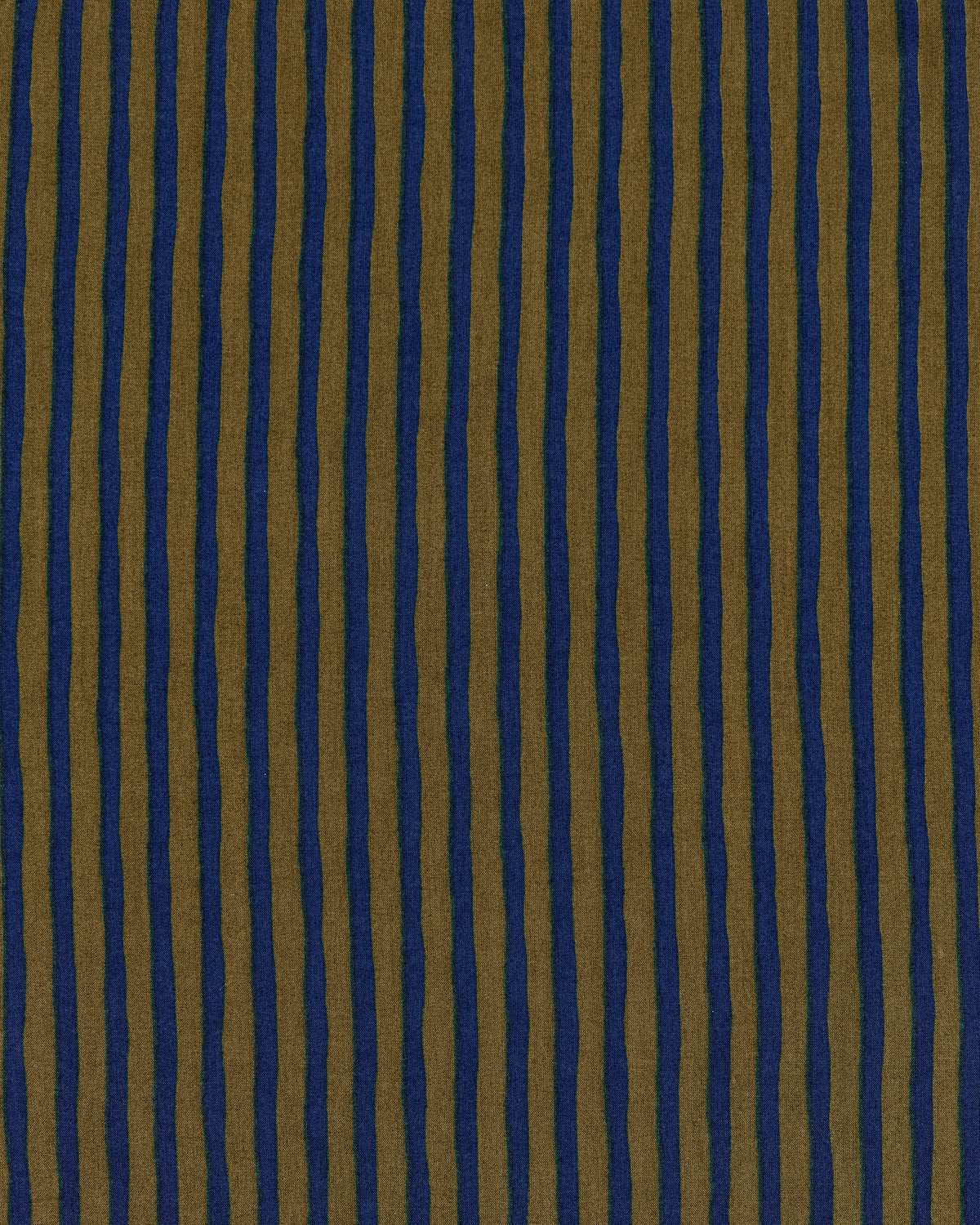 Homestead Stripes vertical olive and indigo stripe print swatch for the Hunter Dress