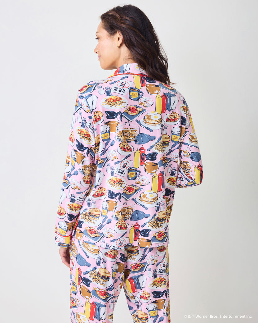 Luke’s Diner - Organic Pima Modal Knit Long PJ Set - Lorelei Pink