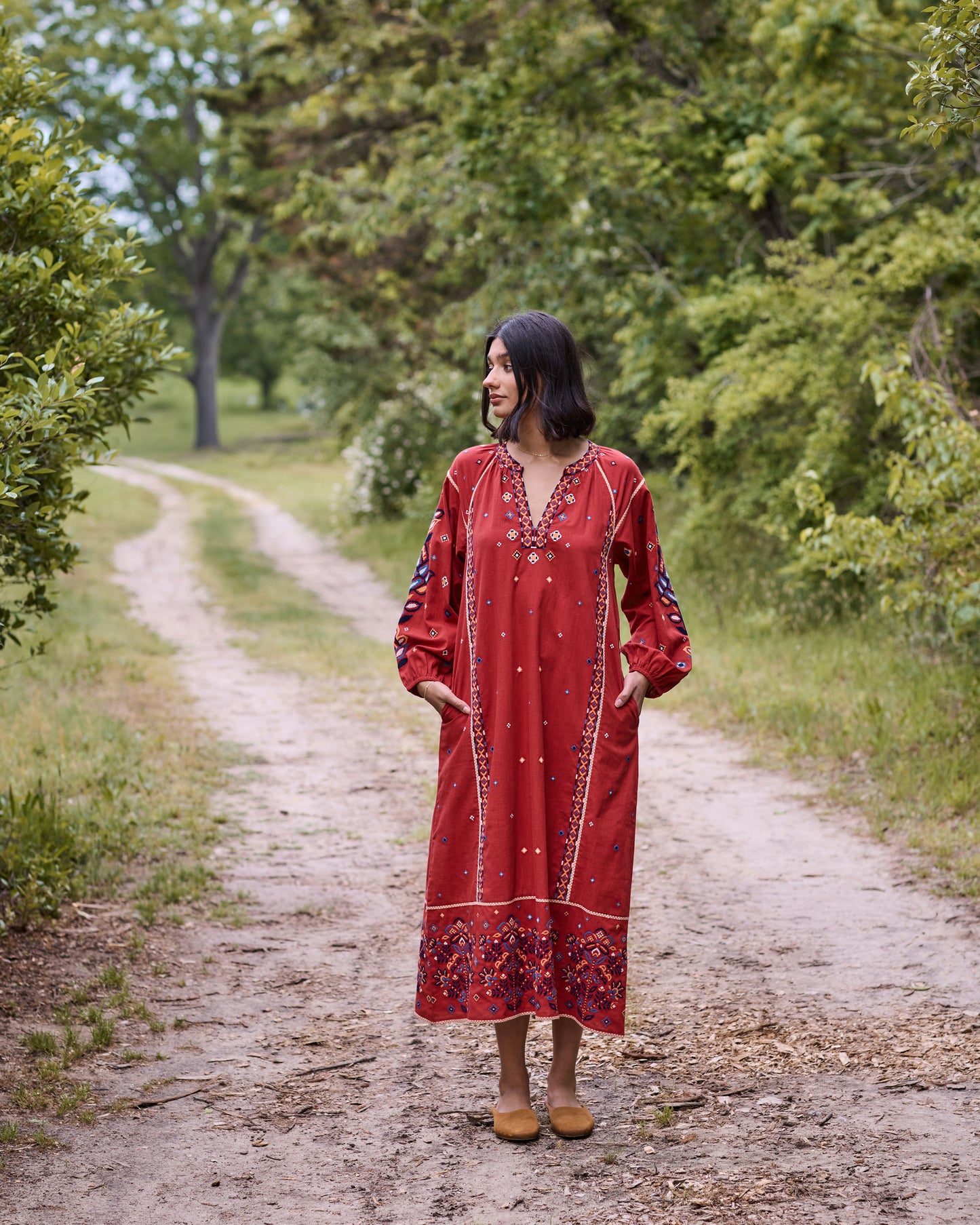 Nevada Cross Stitch - Grace Dress - Folk Red