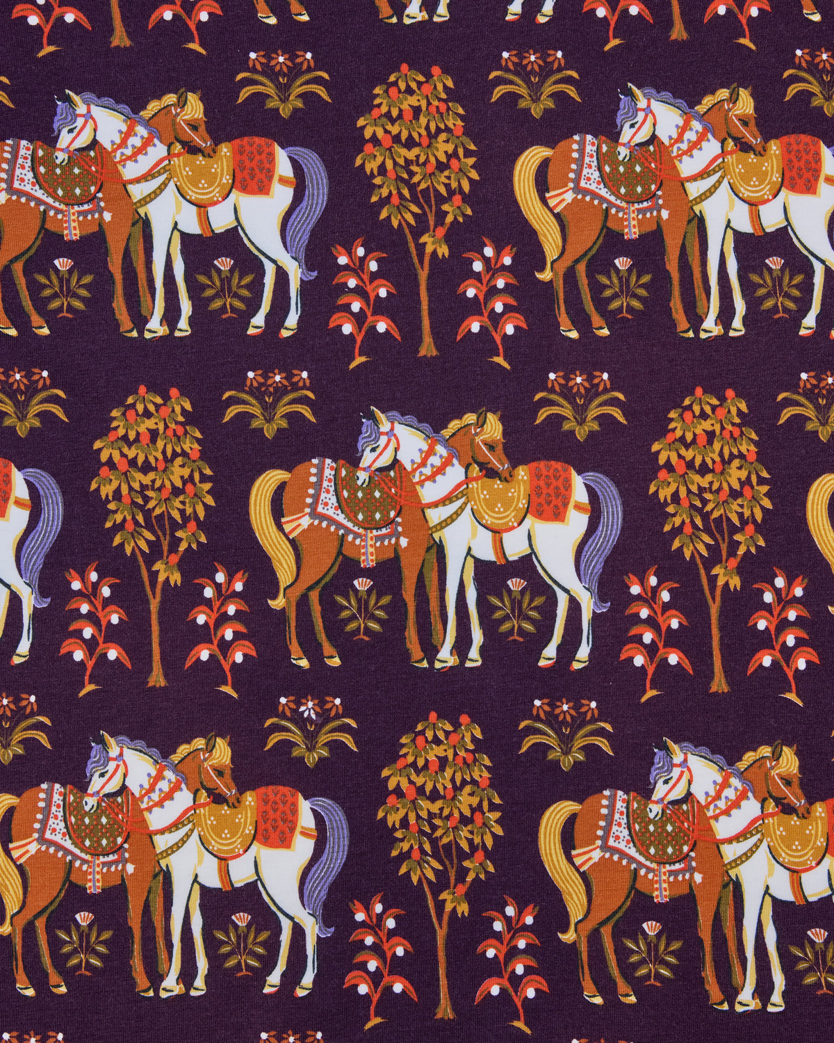 Queen's Horses - Apron - Deep Aubergine