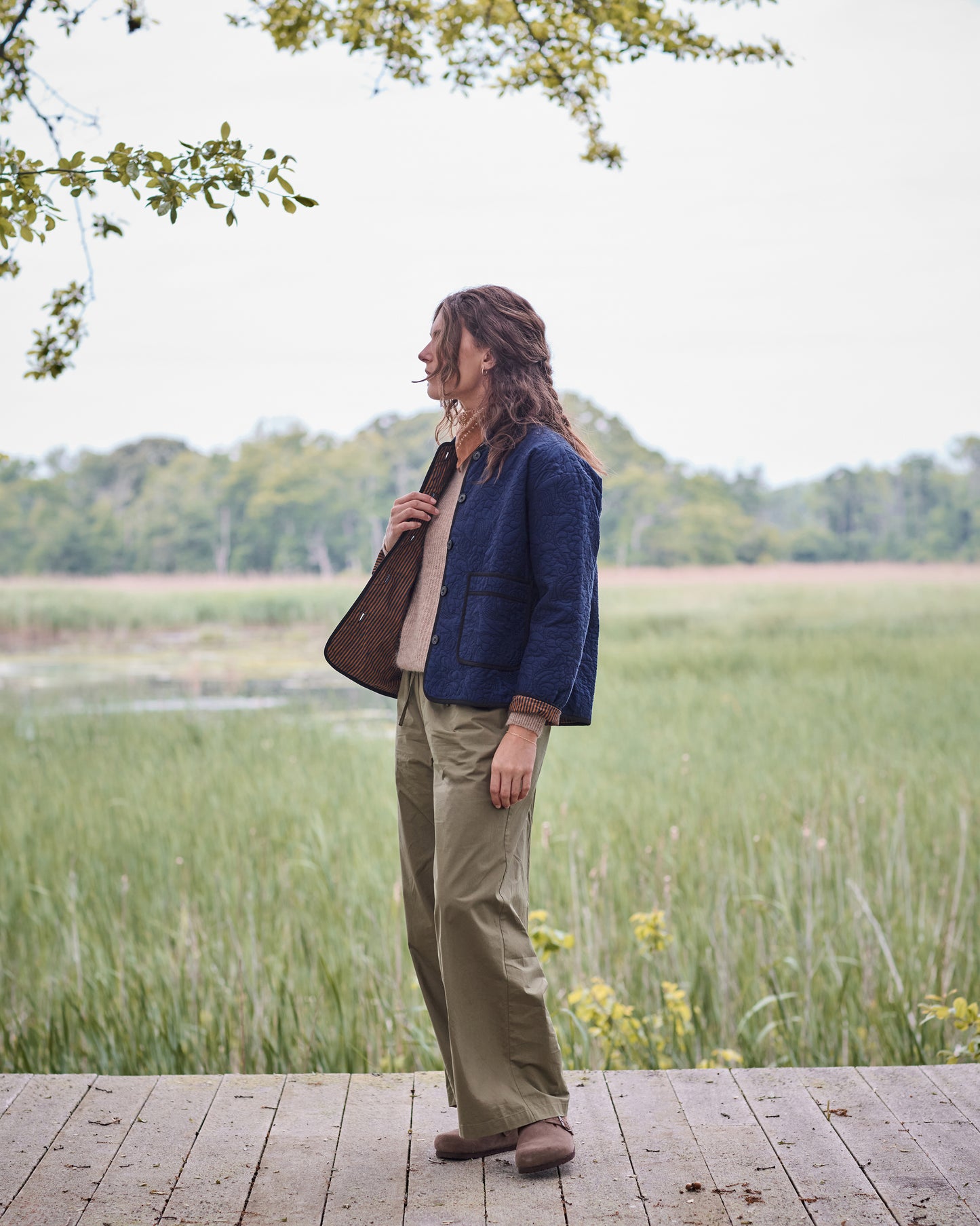 Quilted Equestrian - Elliott Jacket - Vintage Indigo
