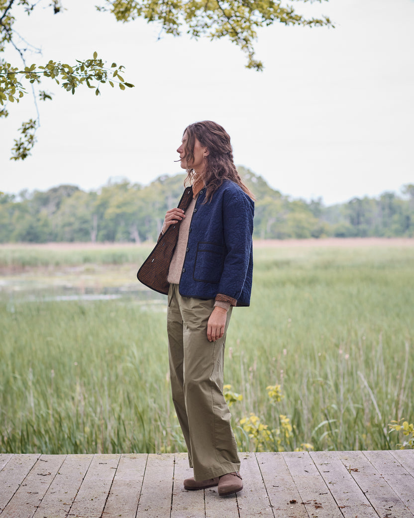 Quilted Equestrian - Elliott Jacket - Vintage Indigo