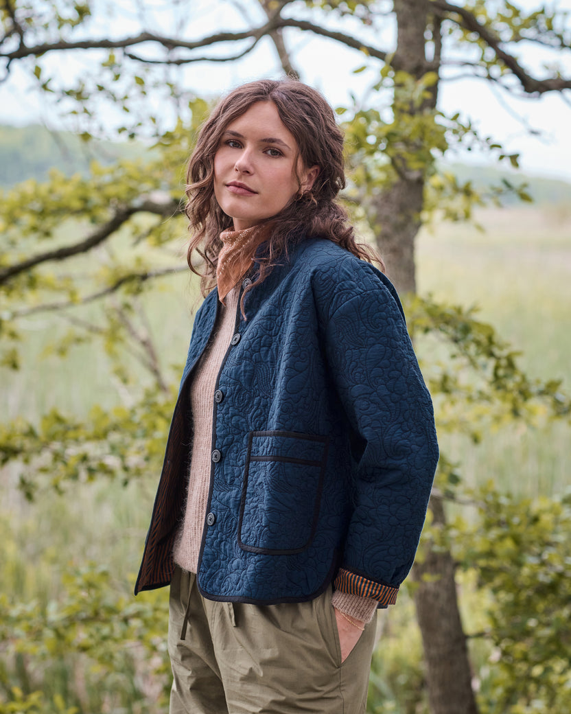 Quilted Equestrian - Elliott Jacket - Vintage Indigo