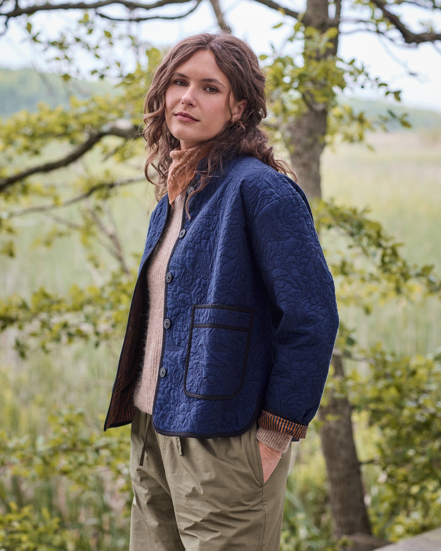 Quilted Equestrian - Elliott Jacket - Vintage Indigo