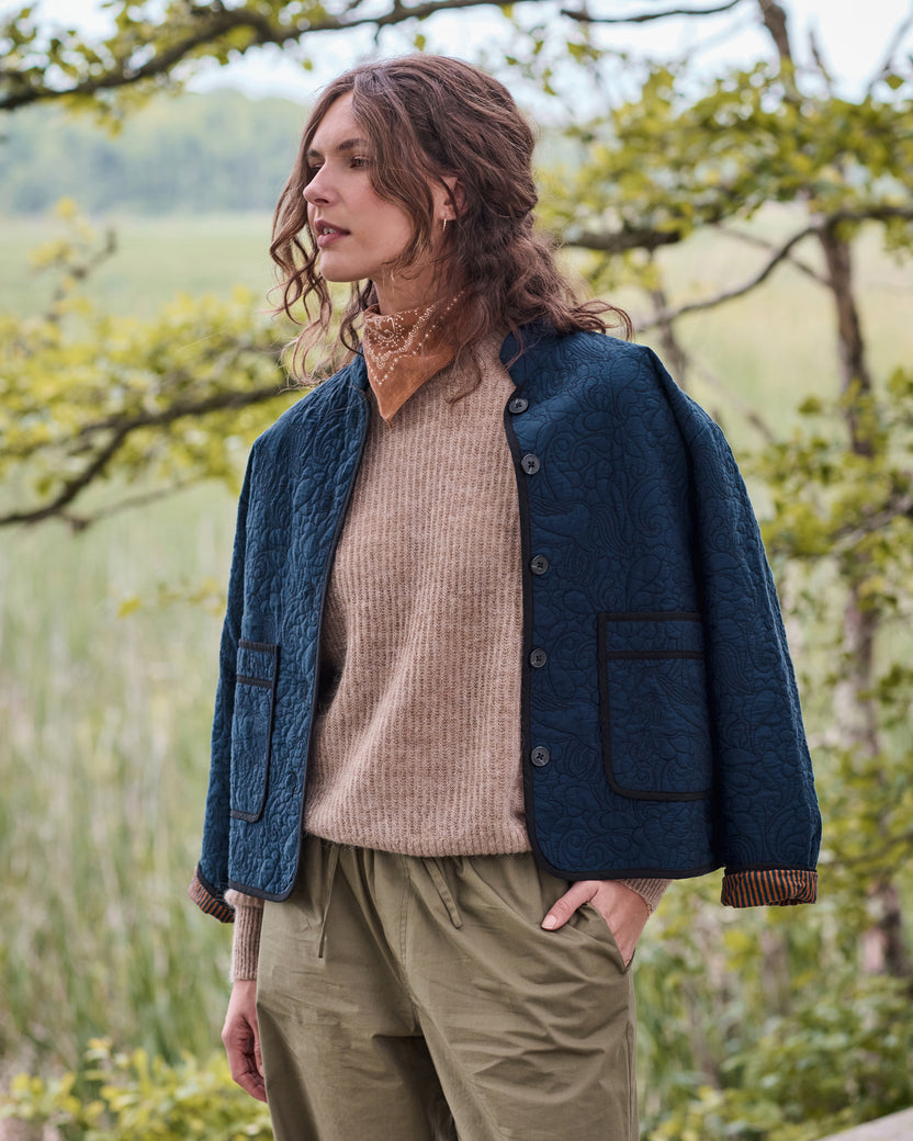 Quilted Equestrian - Elliott Jacket - Vintage Indigo