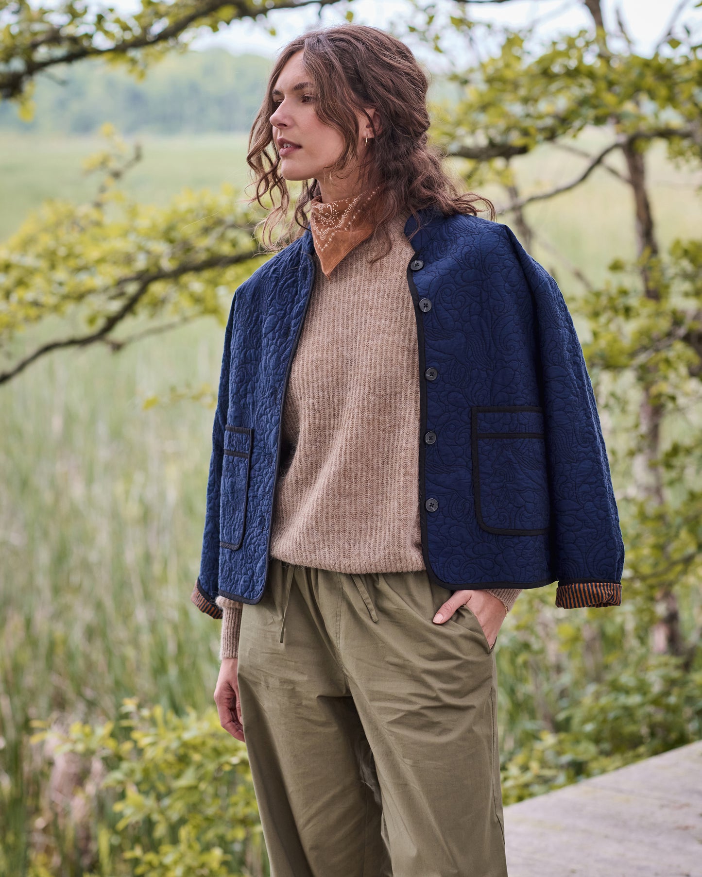 Quilted Equestrian - Elliott Jacket - Vintage Indigo