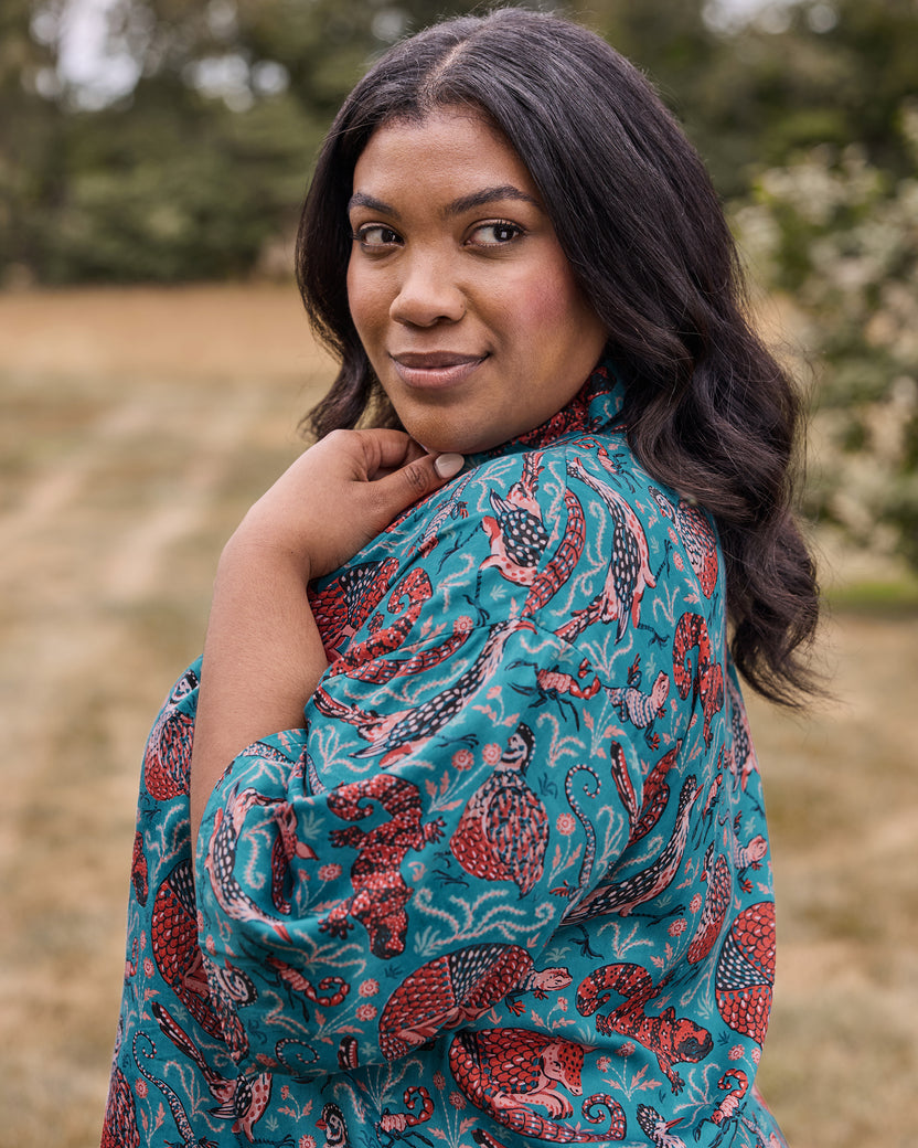 Canyon Critters - Eco Satin Wildest Dreams Set - Teal
