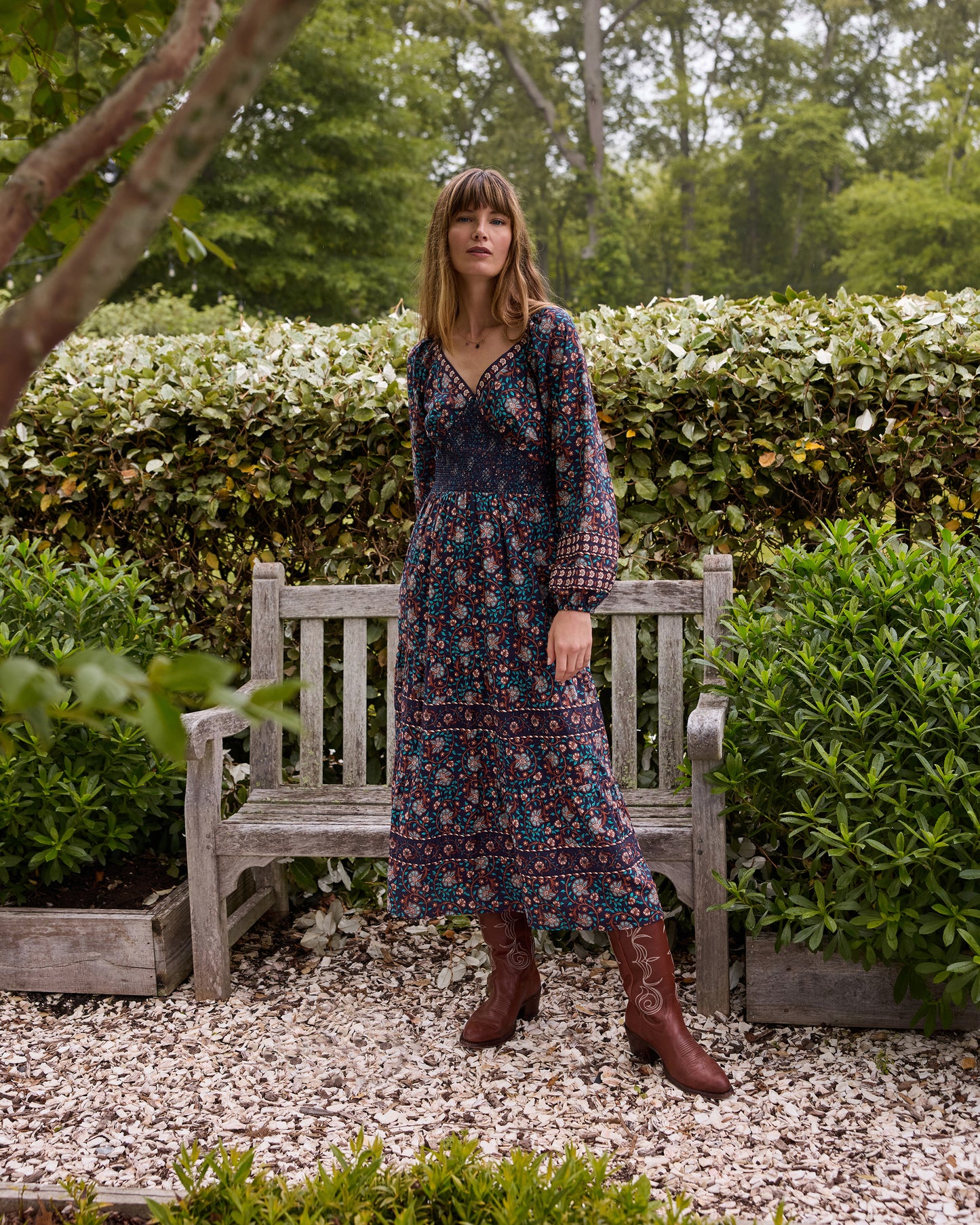 Valley Garden - Flora Dress - Midnight Sky