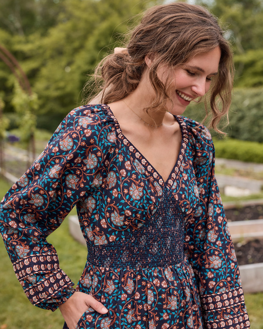 Valley Garden - Flora Dress - Midnight Sky