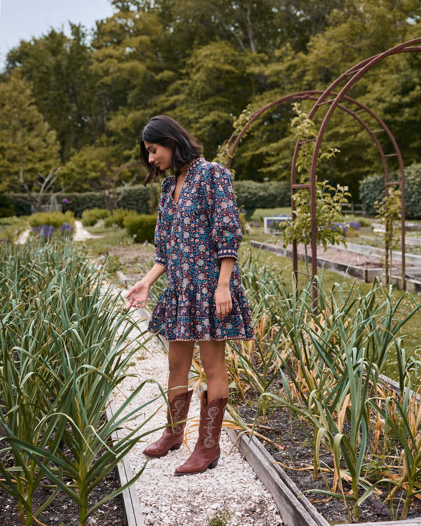 Valley Garden - Romy Dress - Midnight Sky