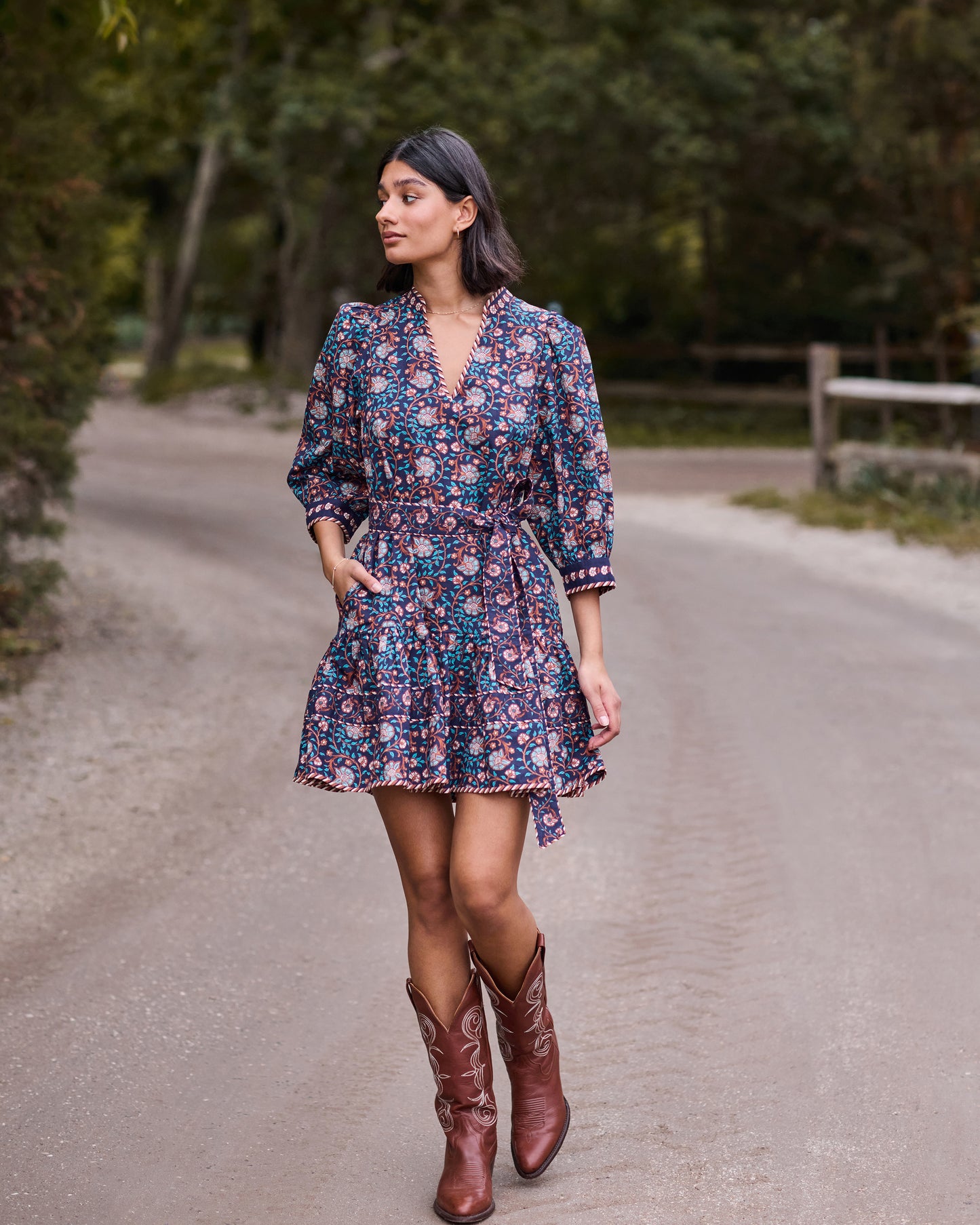 Valley Garden - Romy Dress - Midnight Sky