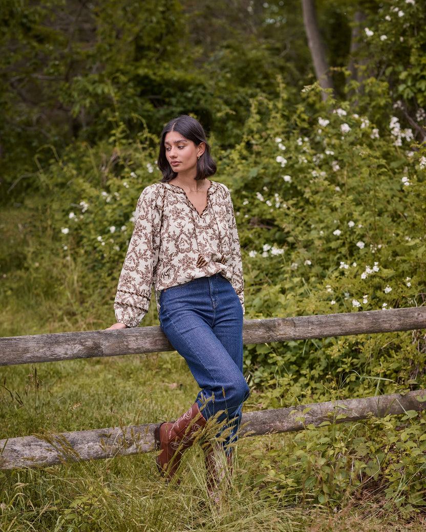 Western Crown - Kaia Blouse - Oat