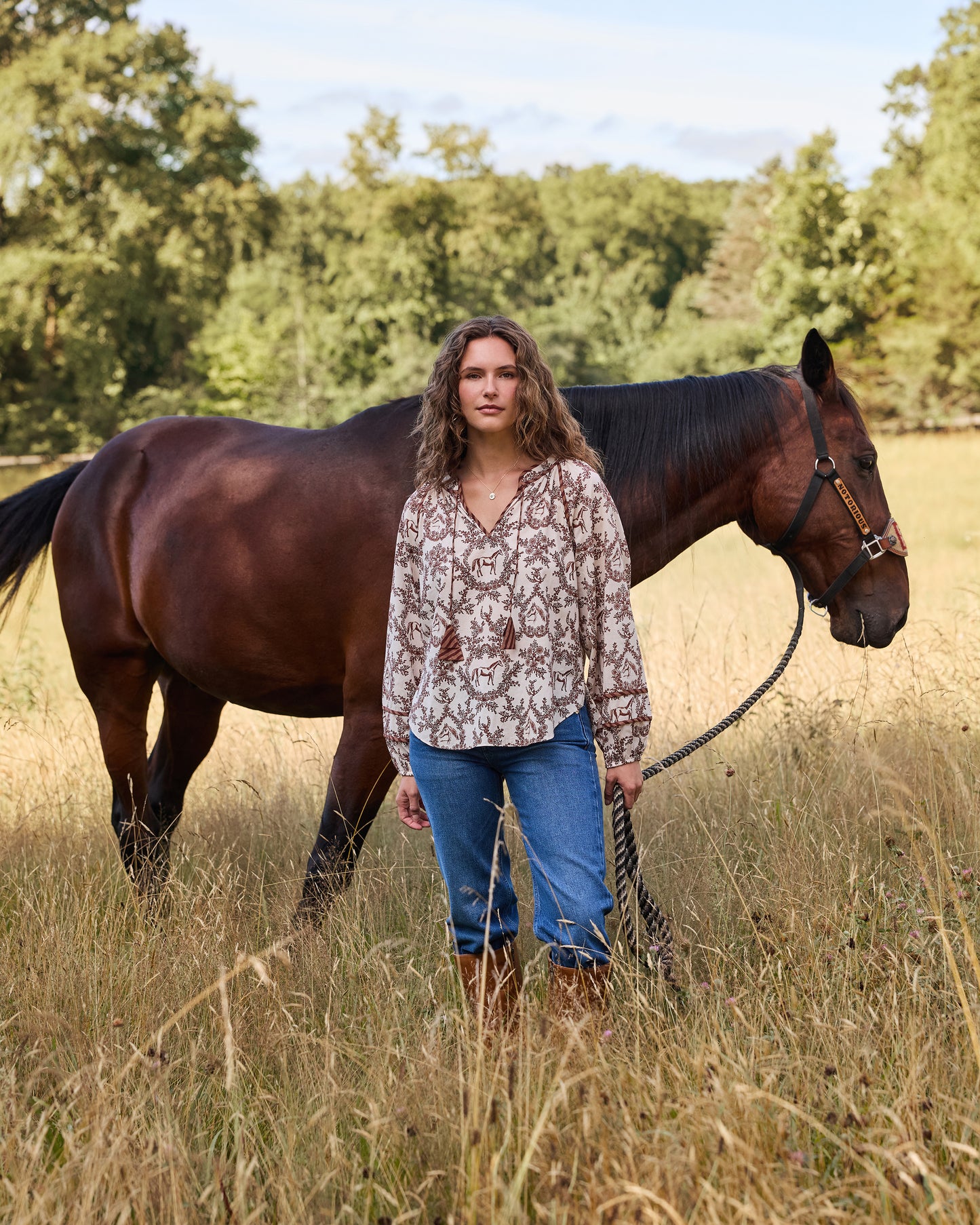 Western Crown - Kaia Blouse - Oat