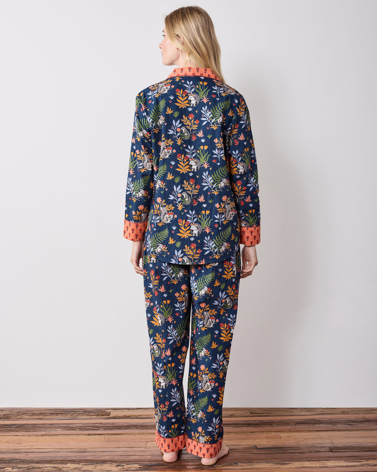 Woodland Critters - Tall Long PJ Set - Indigo
