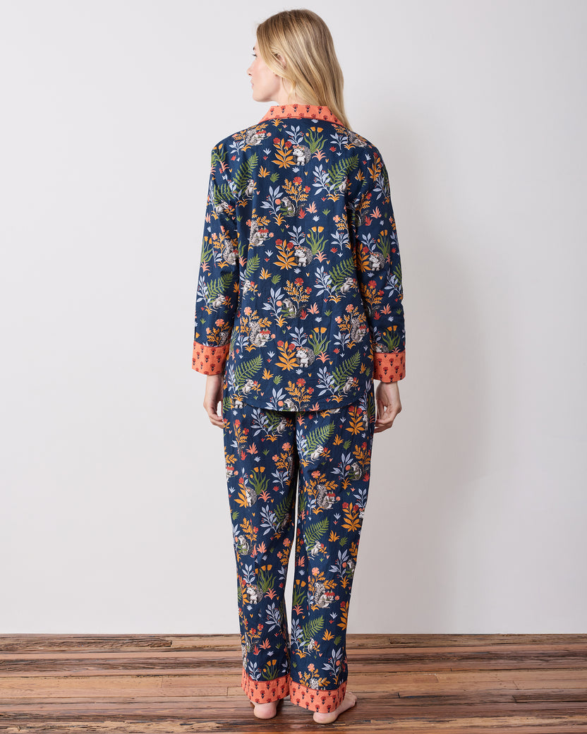 Woodland Critters - Tall Long PJ Set - Indigo