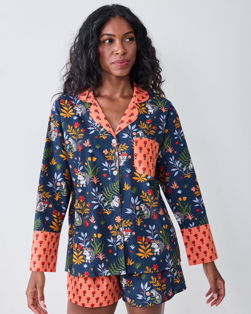 Woodland Critters - Reese Boxer Set - Indigo