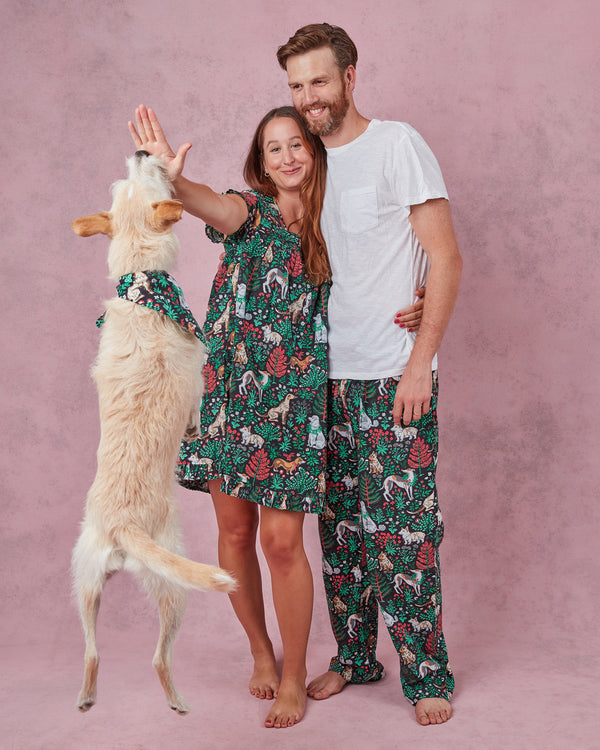 Happy Howlidays - Men's PJ Pants - Ink - Printfresh