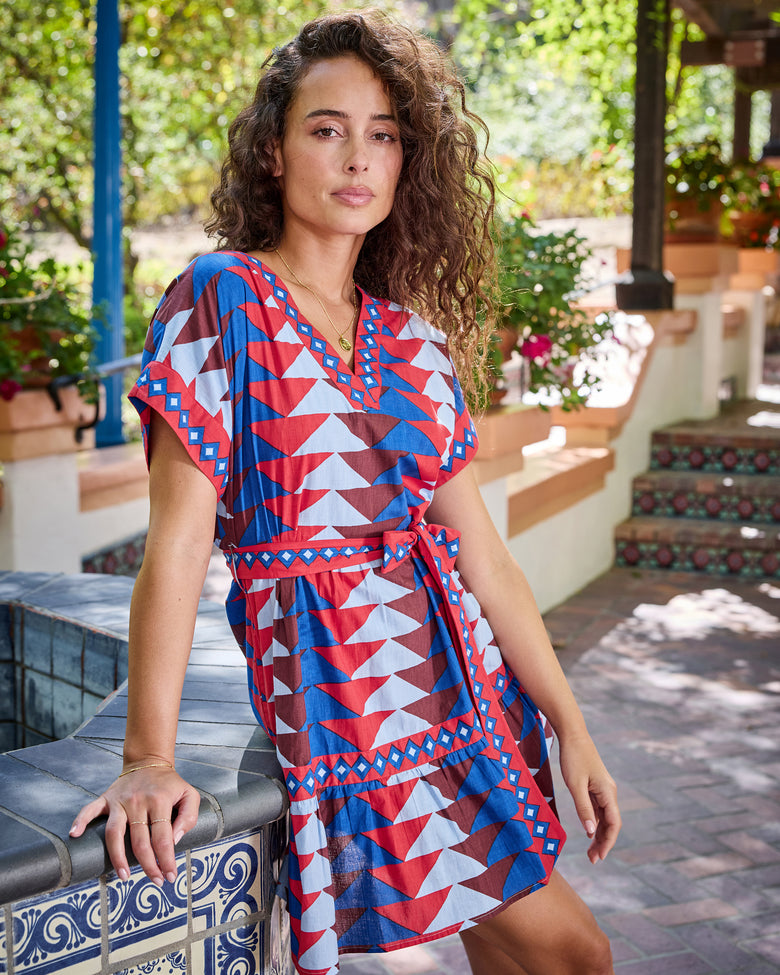 V Neck Short Sleeve Midi Dress in | Women's M | Blue Spring V Neck Short Sleeve Midi Dress in | Women's M | Blue Spring