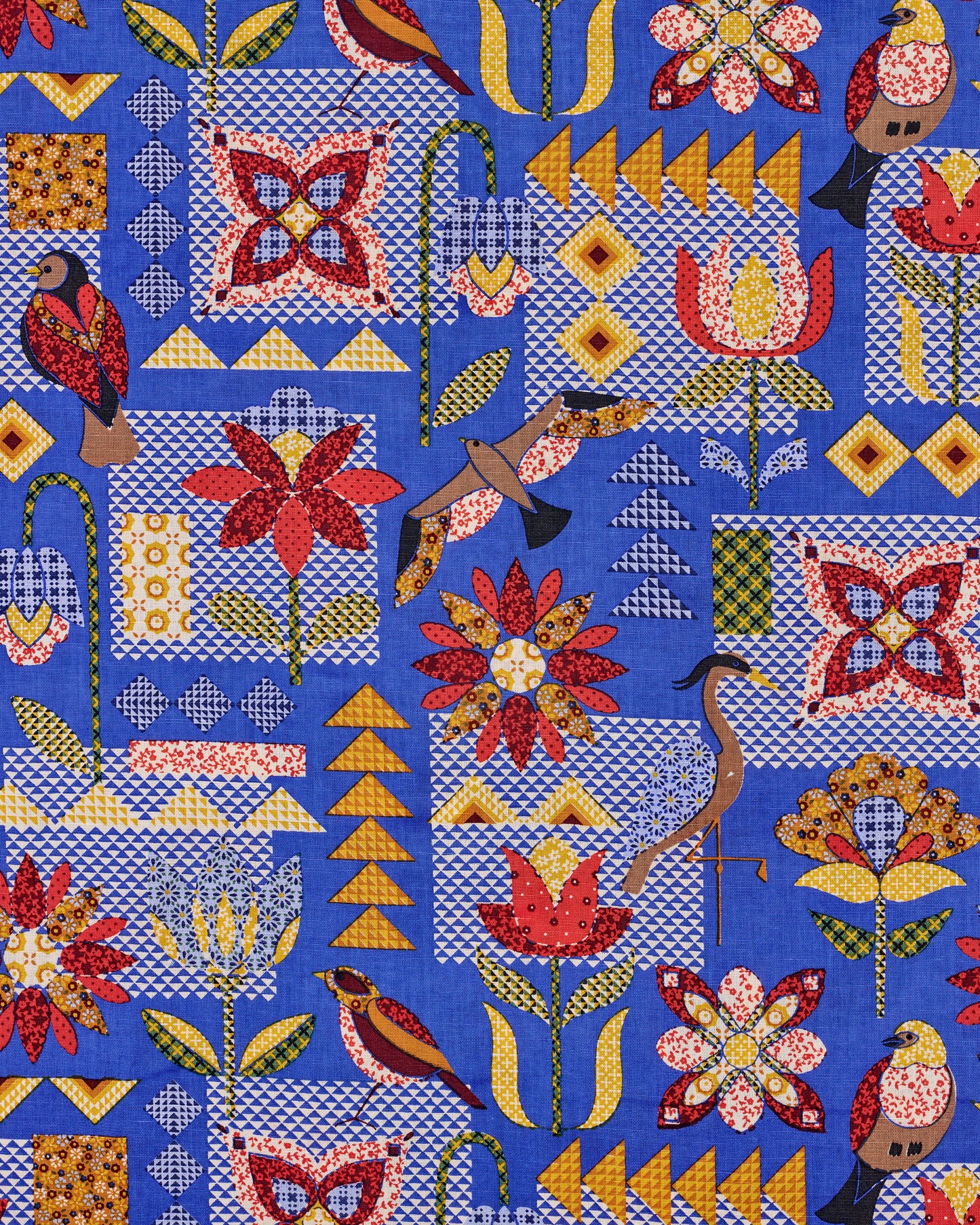 Songbird Quilt - Harlow Tunic - Blue Jean - Printfresh