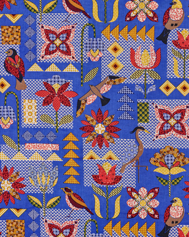 Songbird Quilt - Harlow Tunic - Blue Jean - Printfresh