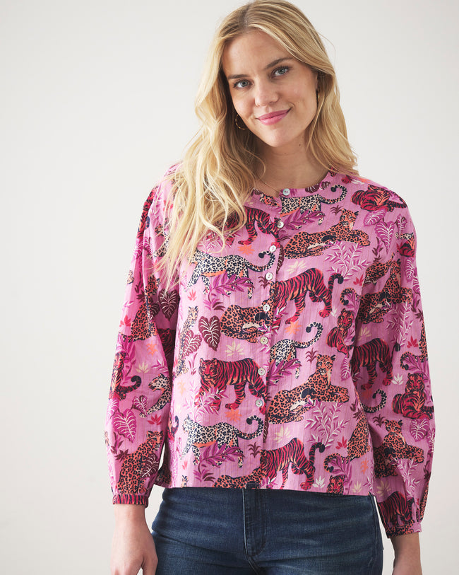 Feline Fatale - Big Plans Blouse - Lovely Lilac - Printfresh