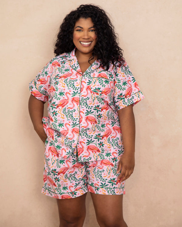 Flock of Flamingos - Short Sleep Set - Rose - Printfresh