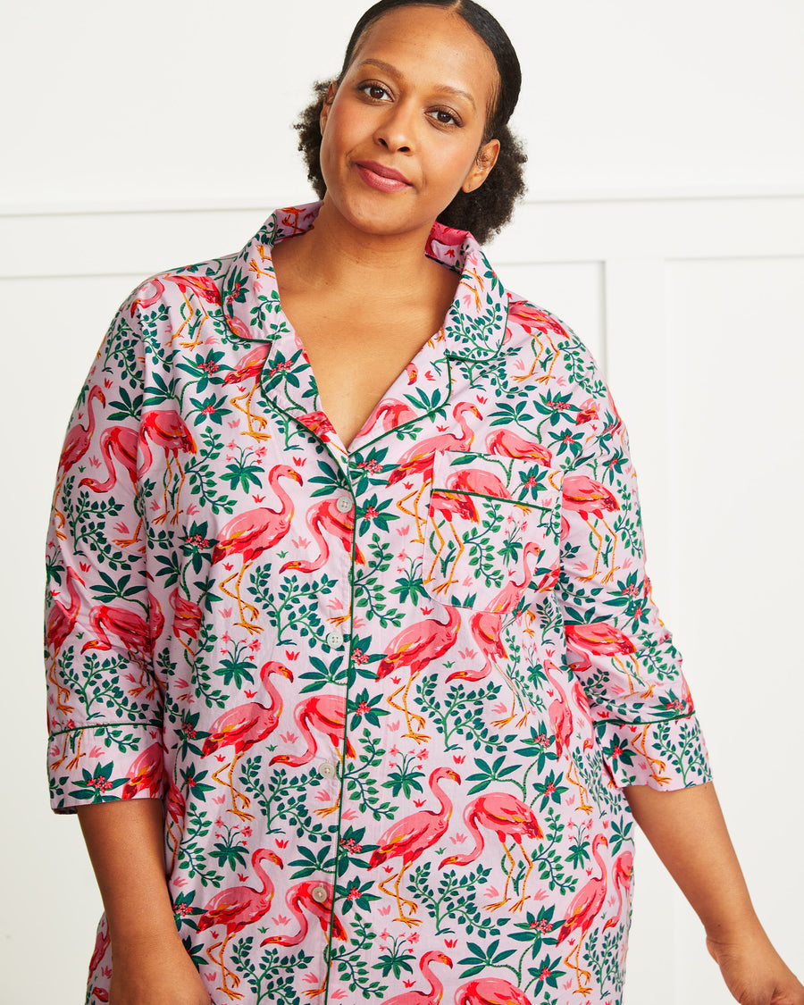 Flock of Flamingos - Sleep Shirt - Rose - Printfresh